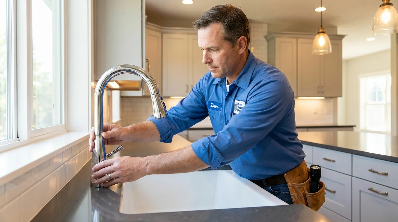 Kitchen faucet installation by Johns Plumbing LLC in Nokesville